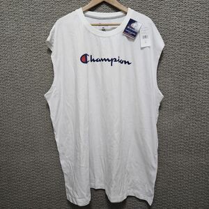 NWT CHAMPION Men’s White Sleeveless Logo T Shirt Muscle Tee Size 3XL